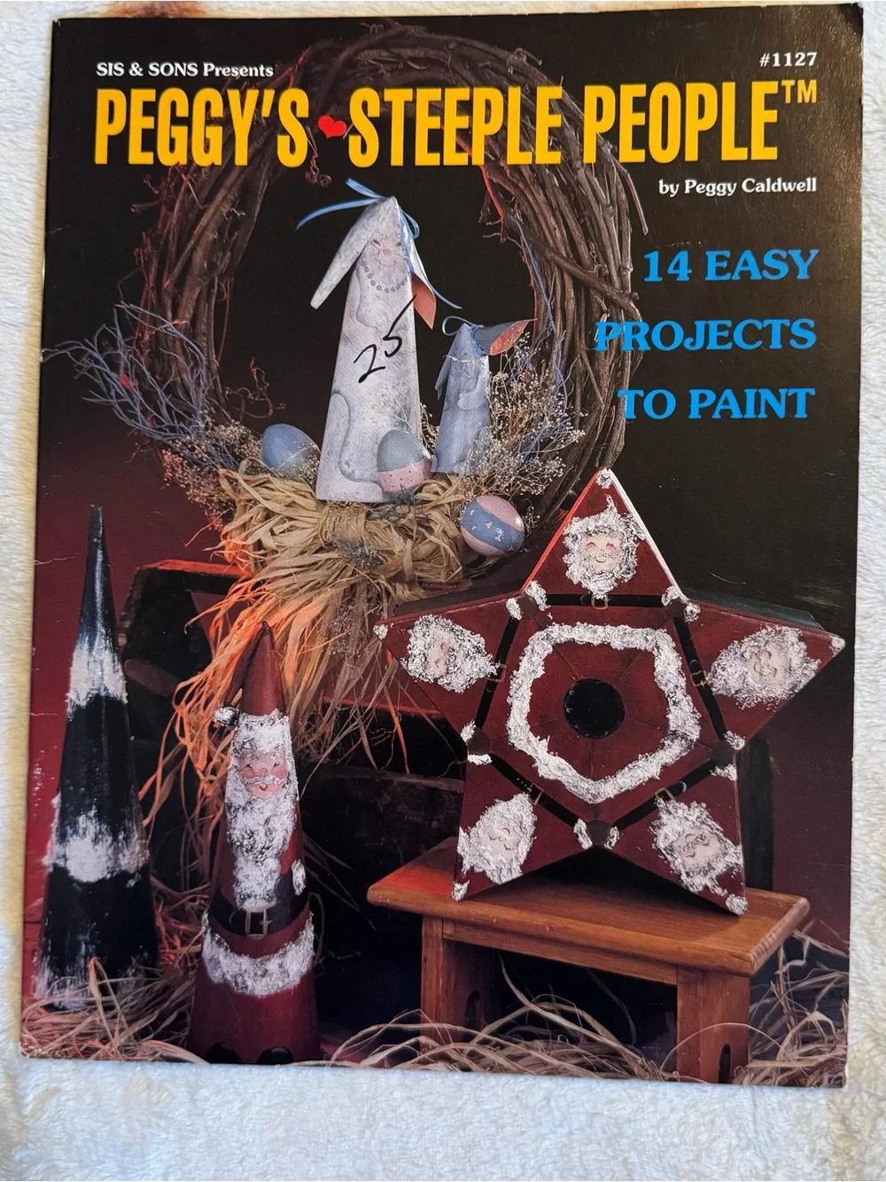 1993 Peggy's Steeple People Craft Book - Folk Art Paint Projects Paperback